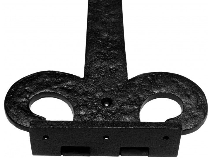 Black Wrought Iron Door Strap Hinge 18" L Flush Mount Set of 4 Renovators Supply