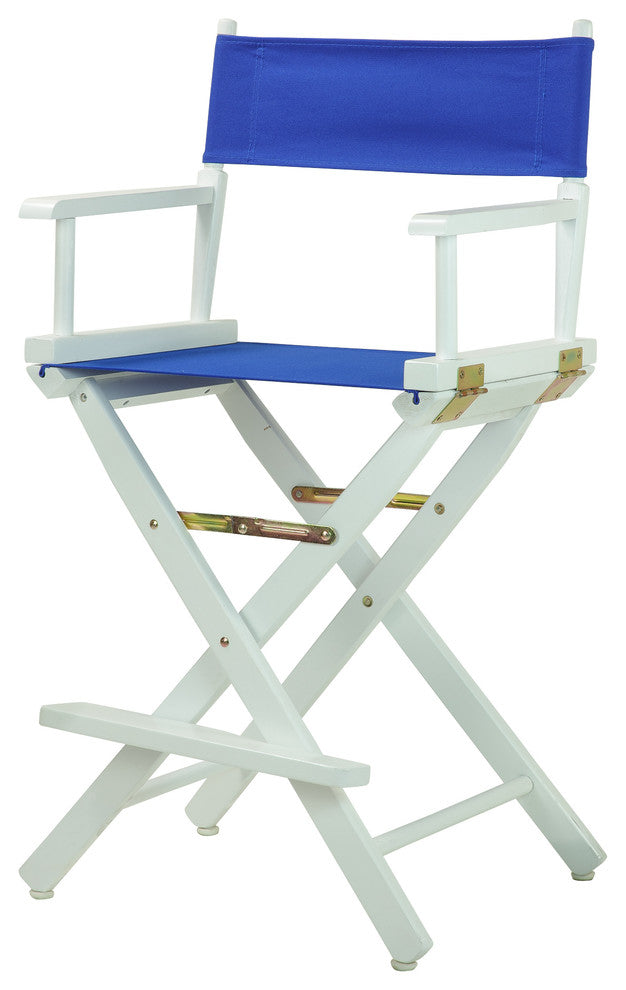 024" Director's Chair White Frame-Royal Blue Canvas