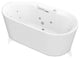 Sofi 5.6' Center Drain Whirlpool and Air Bath Tub in White