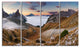Beautiful Summer Panorama, Landscape Canvas Art Print, 48"x28", 4 Panels