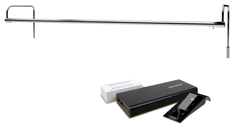 43" Tru-Slim Gallery Light, Chrome With Rechargeable Battery