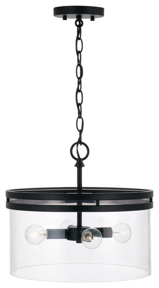 Capital Lighting 248741 Fuller 4 Light 15"W Semi-Flush Drum - Aged Brass