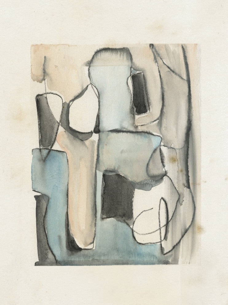 "Subdued Abstract I" Fine Art Giant Canvas Print, 54"x72"