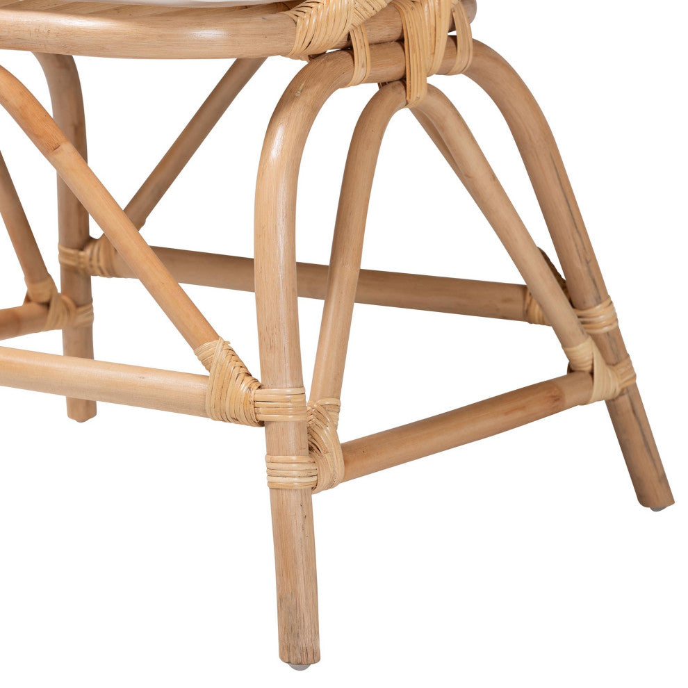 Dale Rattan Accent Chait, Natural Brown