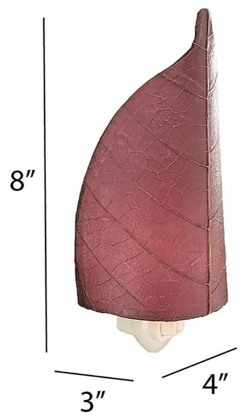 Leaf Nightlight Burgundy
