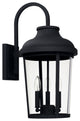 Dunbar 3 Light Outdoor Wall Lantern, Black