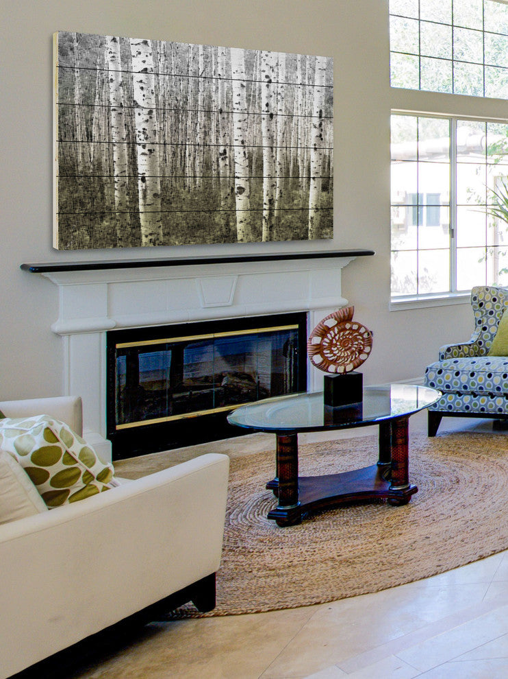"Aspen Highland" Wall Art on Wood, 45"x30"