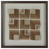 Abstract 3D Wood Carving Shadow Box Wall DÃ©cor