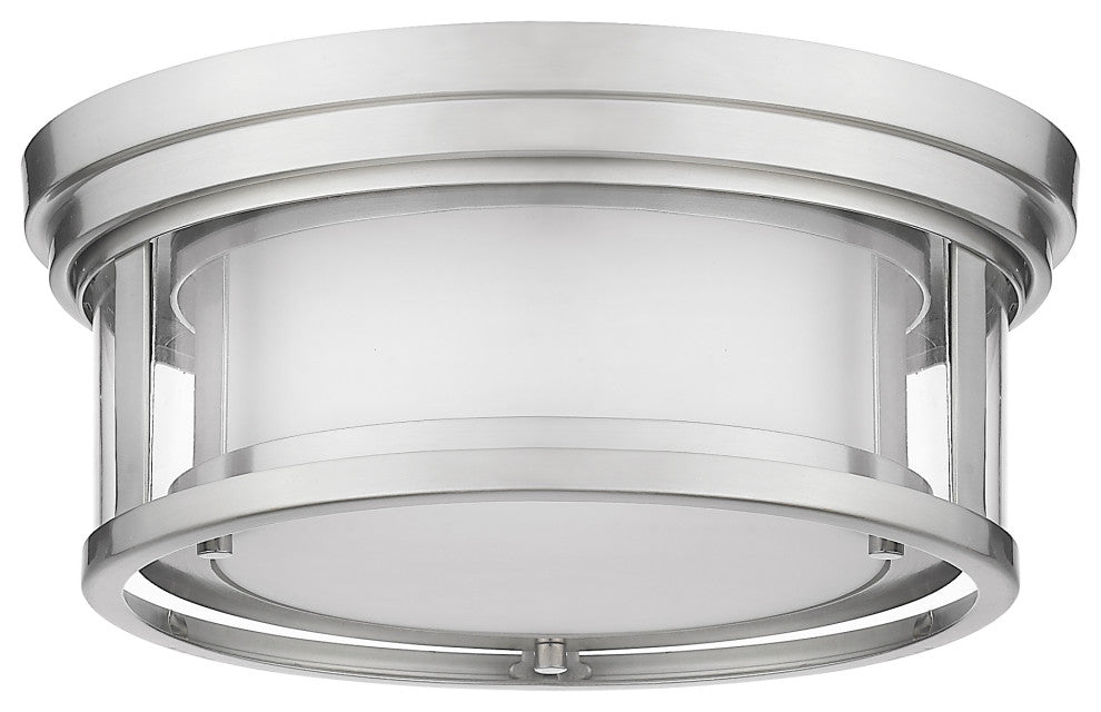 Z-Lite 2 Light Flush Mount, Brushed Nickel, 426F12-BN