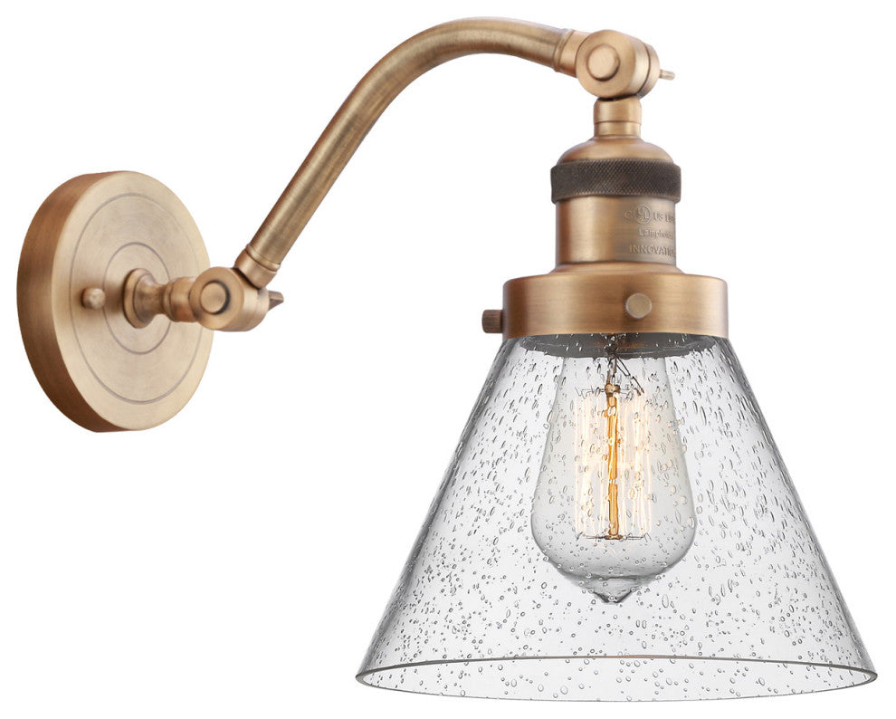 INNOVATIONS LIGHTING 515-1W-BB-G44 Large Cone 1 Light Sconce