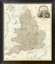 "Composite: England, Wales, 1790" Framed Canvas Giclee by John Rocque, 31x40"