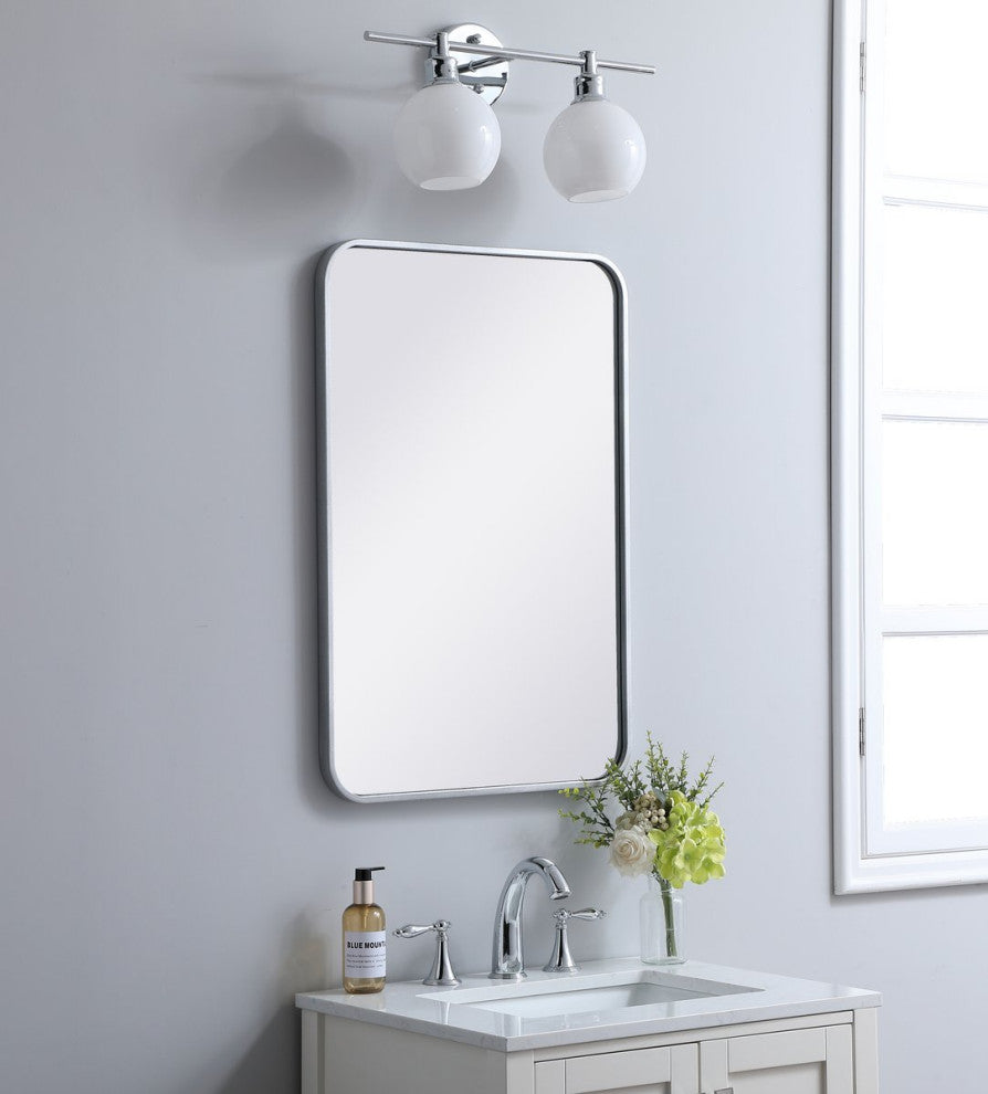 Elegant Decor MR802030S Soft Corner Metal Rectangular Mirror, 20"x30"