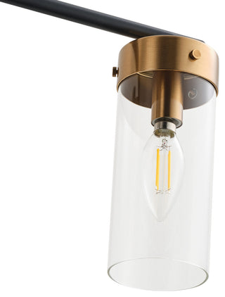 Modern 4-Light Bathroom Vanity Lighting Fixture with Glass Shades