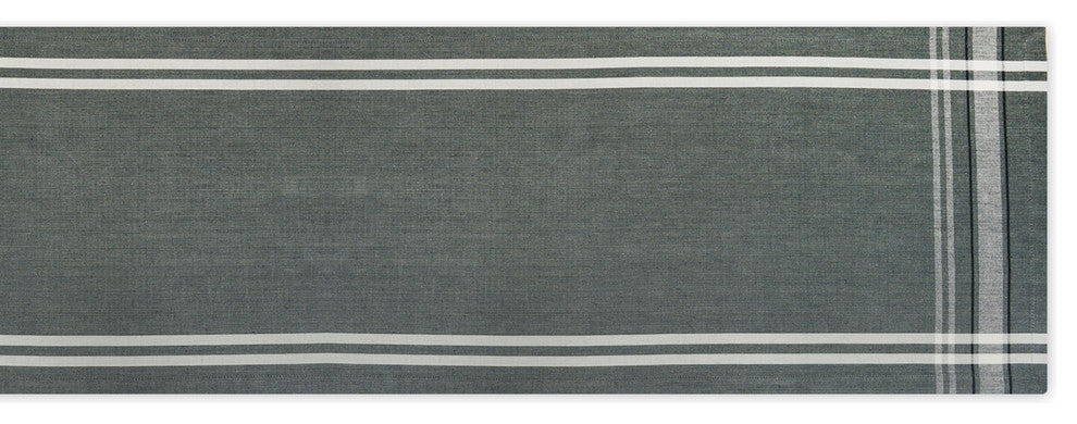 DII Gray Chambray French Stripe Table Runner 14"x108"