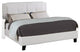 Amy Queen Size Platform Bed, Vegan Faux Leather Upholstery, White