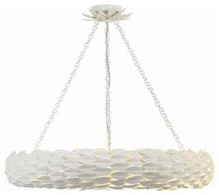 CRYSTORAMA Broche 8 Light Matte White Pendant