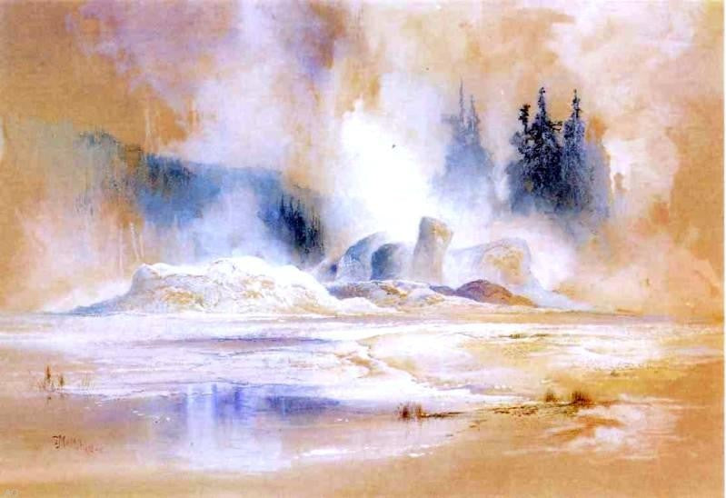 Thomas Moran The Grotto Geyser Fire Hole Basin Wall Decal