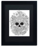 Hello Angel 'Sugar Skull Wreath' Art, Black Frame, Black Mat, 14x11