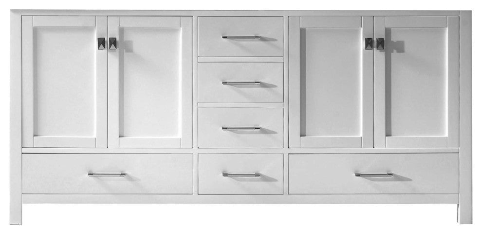 Caroline Avenue Vanity, White, 72"x22"x34", Double Vanity