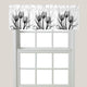 Monochromatic Black Tulips Window Valance