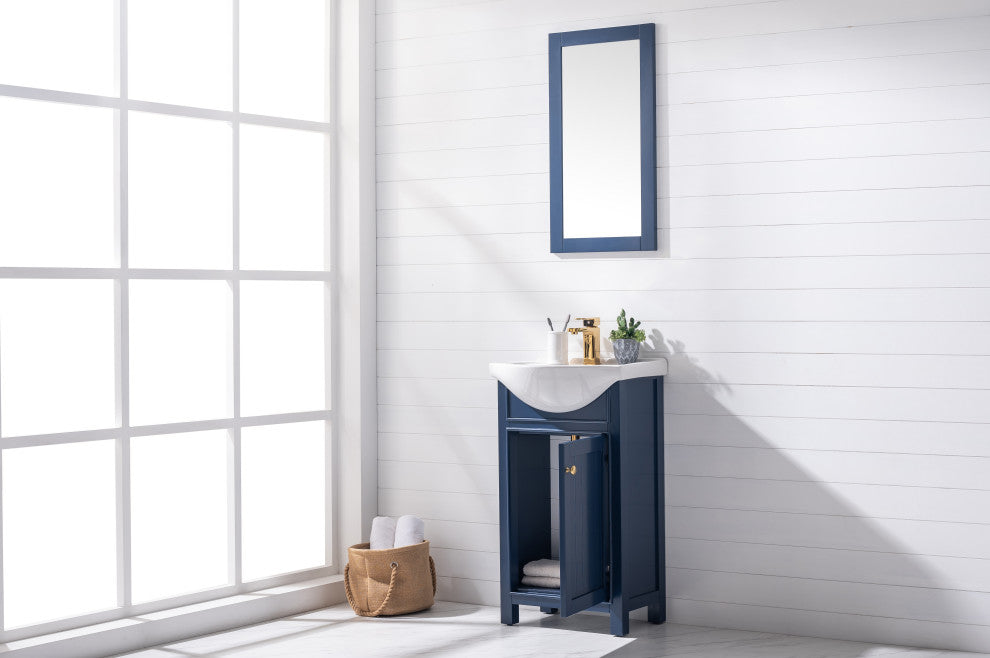 Marian Transitional Blue 20" Single Sink Vanity