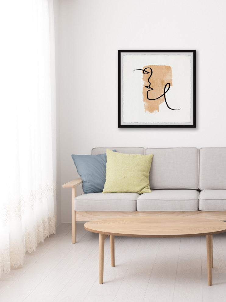 "Random Line" Framed Painting Print, 18x18