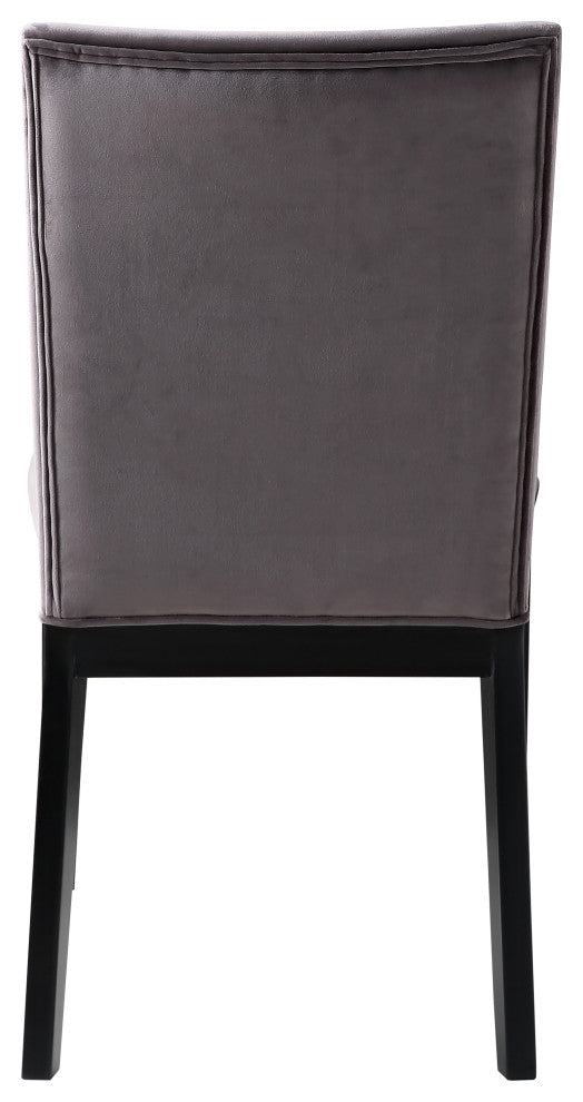 Amalie Side Chair Grey Velvet