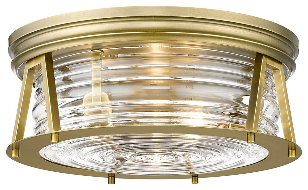 Zlite 491F3-RB 3-Light Flush Mount, Clear
