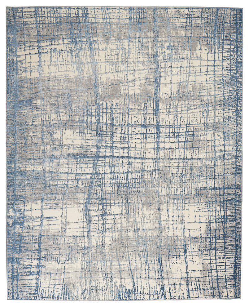 Calvin Klein CK950 Rush 10' x 14' Ivory Blue Modern Indoor Area Rug