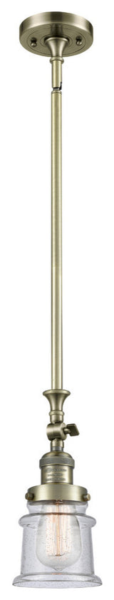 Small Canton 1-Light Mini Pendant, Antique Brass, Seedy