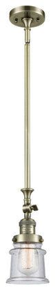 Small Canton 1-Light Mini Pendant, Antique Brass, Seedy