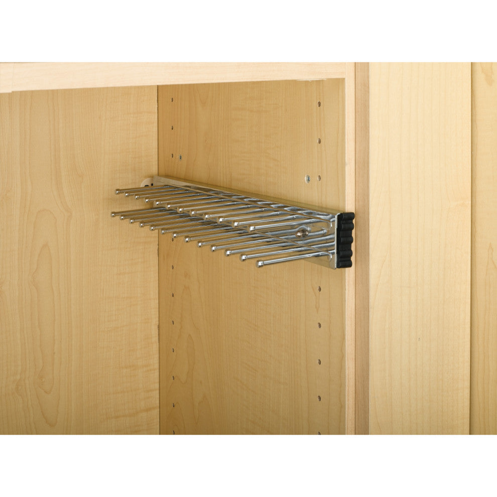 Sliding Tie Rack for Custom Closet Systems, 2.5"Wx12"Dx1.88"H