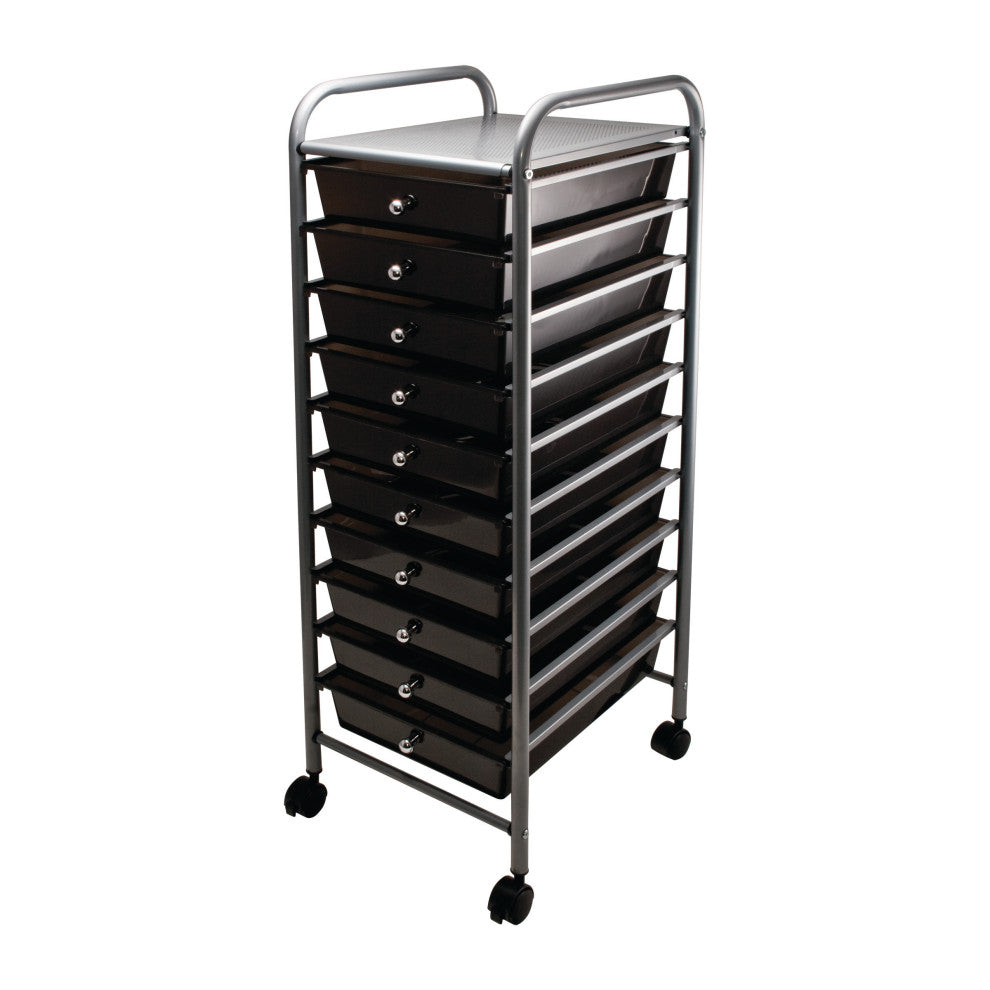 10 Drawer Organizer, Smoke-colored Drawers