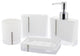 Krystal Bathware CBAK3101W Capitol 4-Piece  Bath Accessory Set, White
