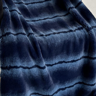 Plutus Blue Fluffy Fields Faux Fur Luxury Throw Blanket, Throw 48"W x 60"L