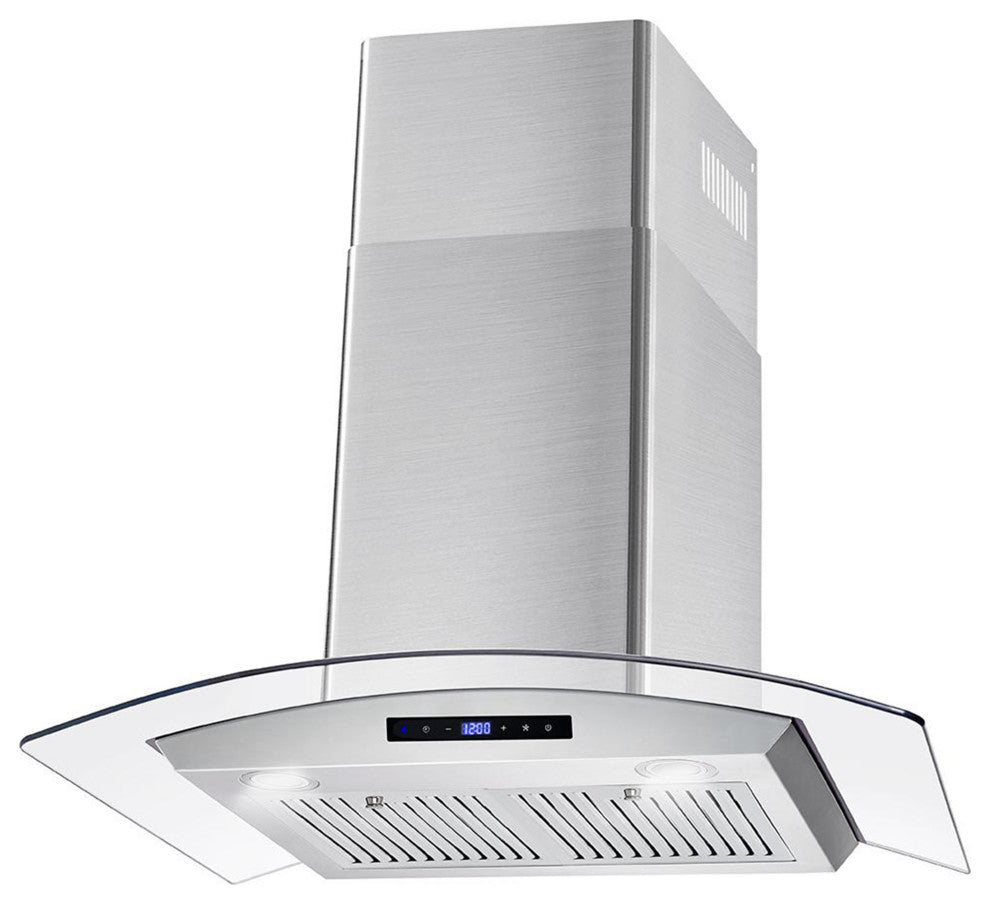3-Piece, 30" Gas Range 30" Wall Mount Range Hood and 24" Dishwasher