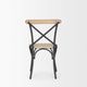 Etienne Light Brown Wood With Iron Metal Dining Chair (Set of 2)