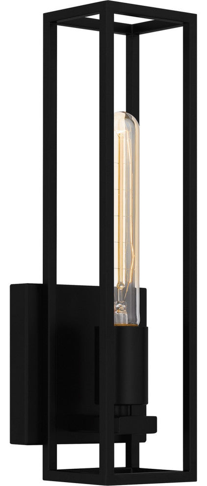 Leighton 1-Light Wall Sconce, Matte Black