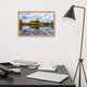 Autumn Reflections Rural Landscape Framed Photo Paper Wall Art Prints, Red Oak, 12" X 18"