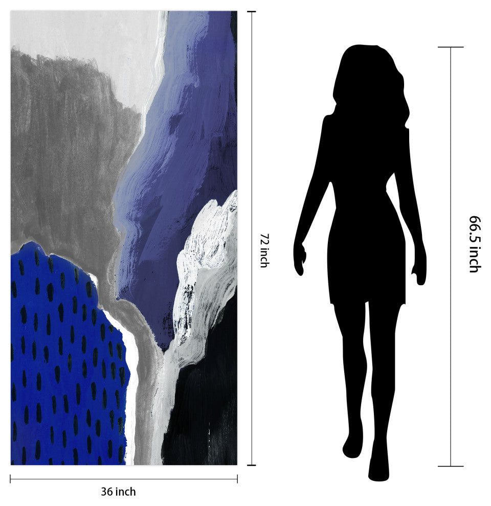 "Cobalt Abstract A"Frameless Free Floating Panel Graphic Wall Art