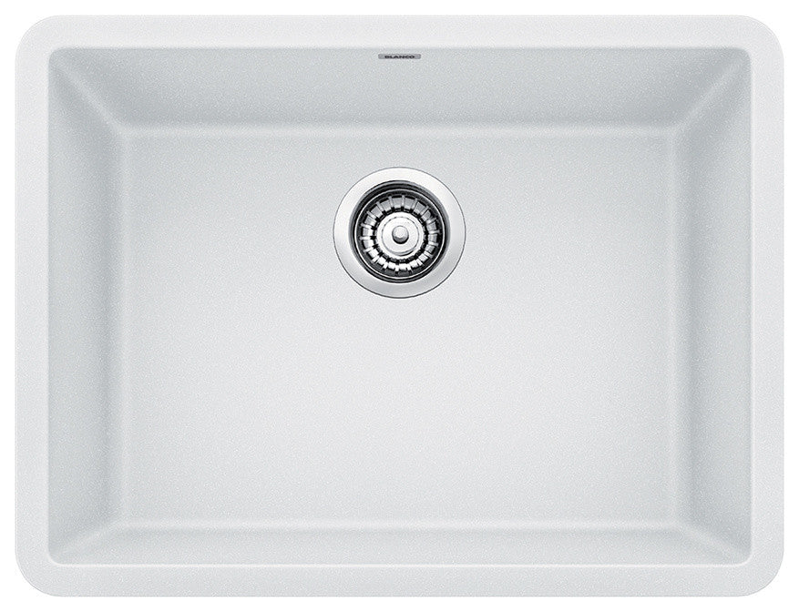 Blanco Precis Silgranit 24" Single Bowl Kitchen Sink, White