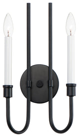 Maxim 11282 Tux 2 Light 11"W Bathroom Vanity Light - Black