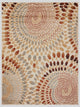 5" x 7" Cream and Brown Swirls Area Rug