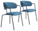 Emrys Dining Chair (Set of 2) Blue & Black