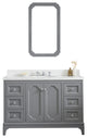 48" Wide Cashmere Gray Single Sink Quartz Carrara Bathroom Vanity