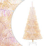 vidaXL Christmas Tree Artificial Tree with Stand and Iridescent Tips White PVC