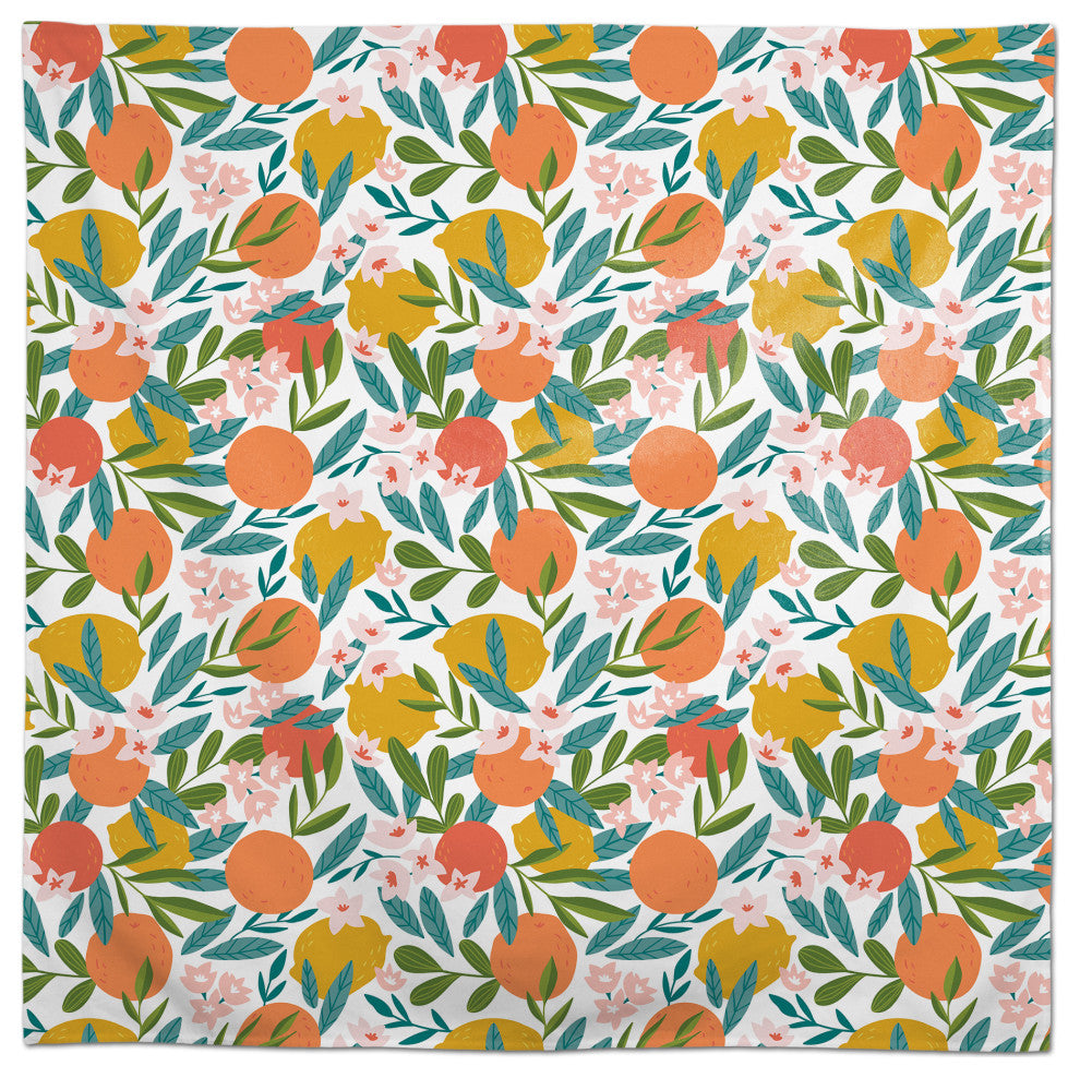Citrus Fruit White 2 58x58 Tablecloth