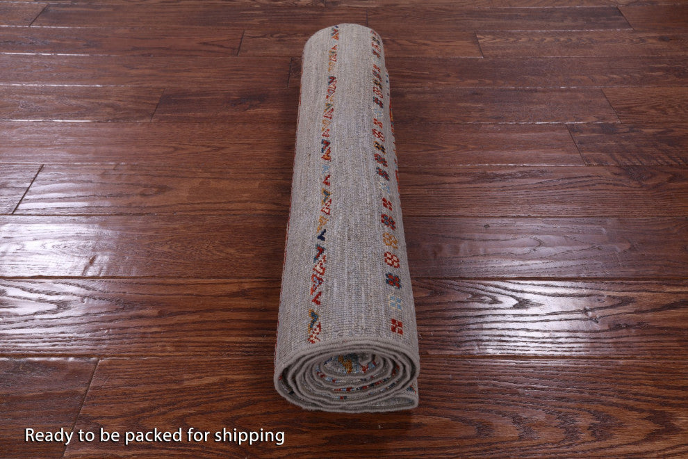 Runner Khorjin Super Kazak Hand-Knotted Wool Rug 2' 5" X 6' 7" Q10836