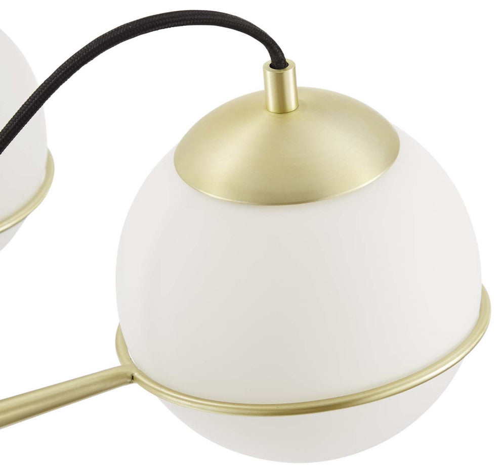 Hanna 8-Light Chandelier Opal Gold