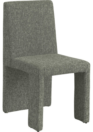 Benson Upholstered Dining Chair, Green, Linen Texured Fabric